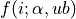 f(i;\alpha,ub)